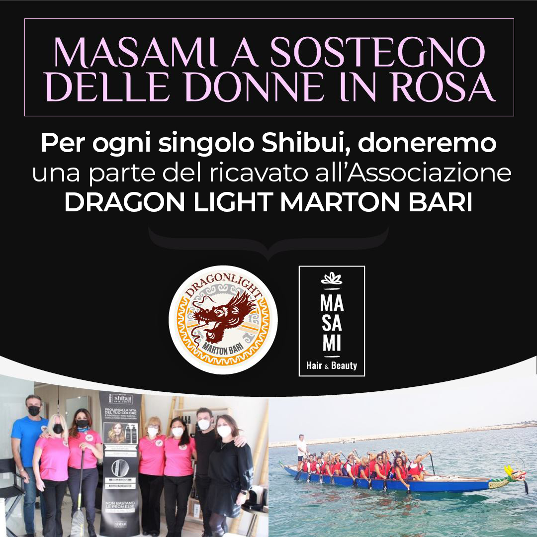 Masami a sostegno dell'associazione Dragon Light Marton Bari con lo Shibui