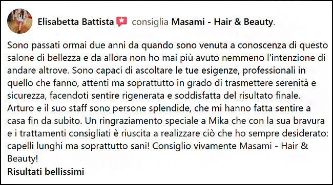 Capelli lunghi, sani e splendidi | Parrucchiere Donna Bari Masami