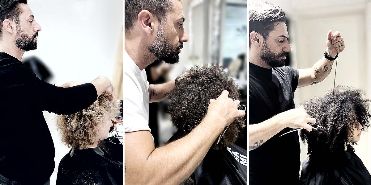 Corso per parrucchieri capelli ricci specializzati in taglio da asciutto bari puglia