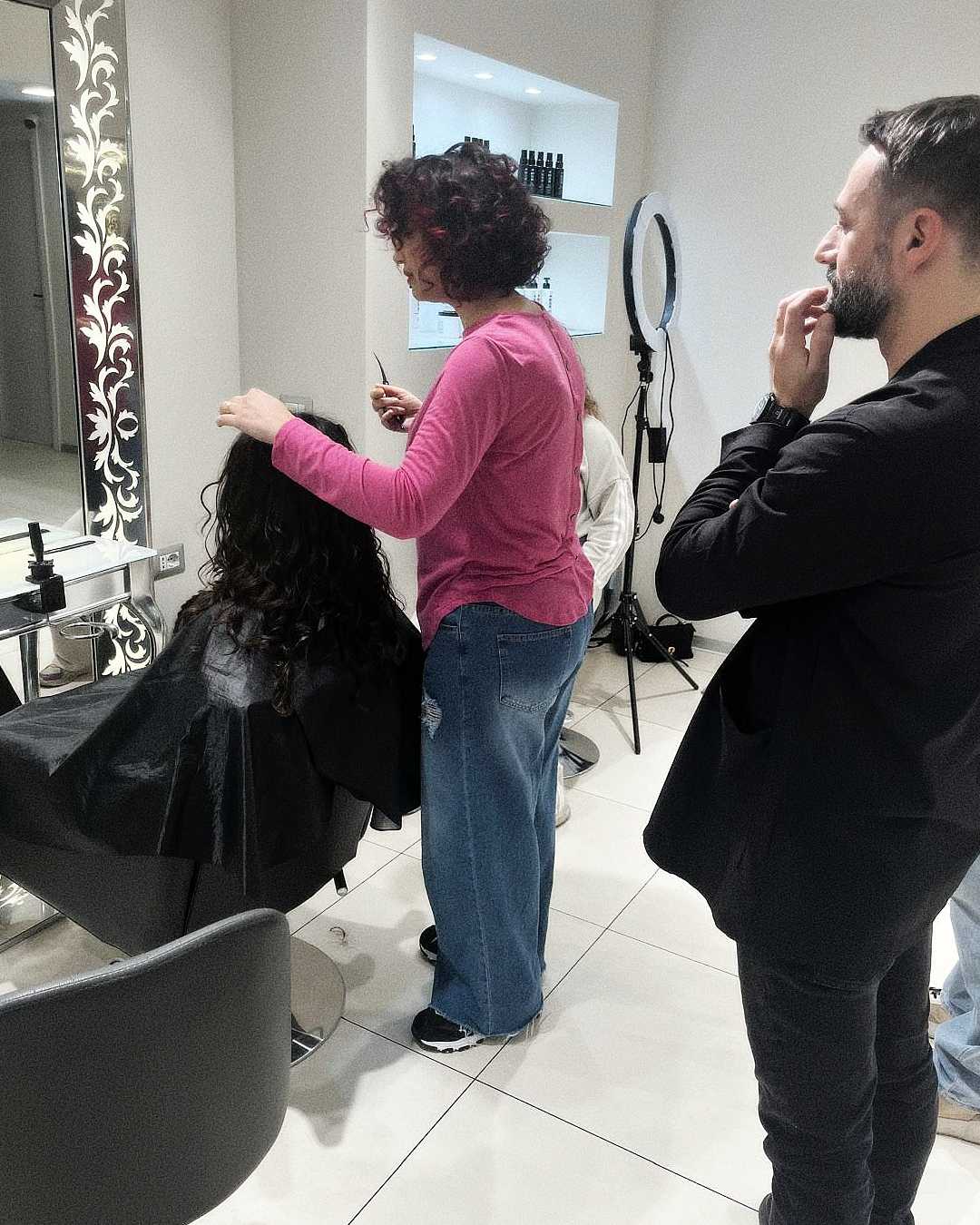 Curly Training DryCut hairstylist expert bari apulia italy